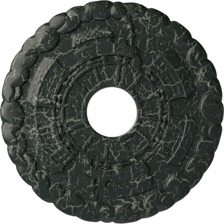 Ekena Millwork Kendall Train Station Medallion (Canopies up to 3 7/8"), 18 1/2"OD x 3 7/8"ID x 1"P, Painted Turtle CM18KDPTC